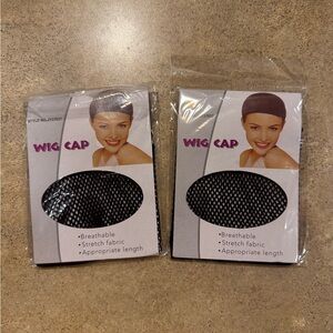 2 Pack of Black Wig Caps Style Number JY37037 Breathable Stretch Fabric - Sealed